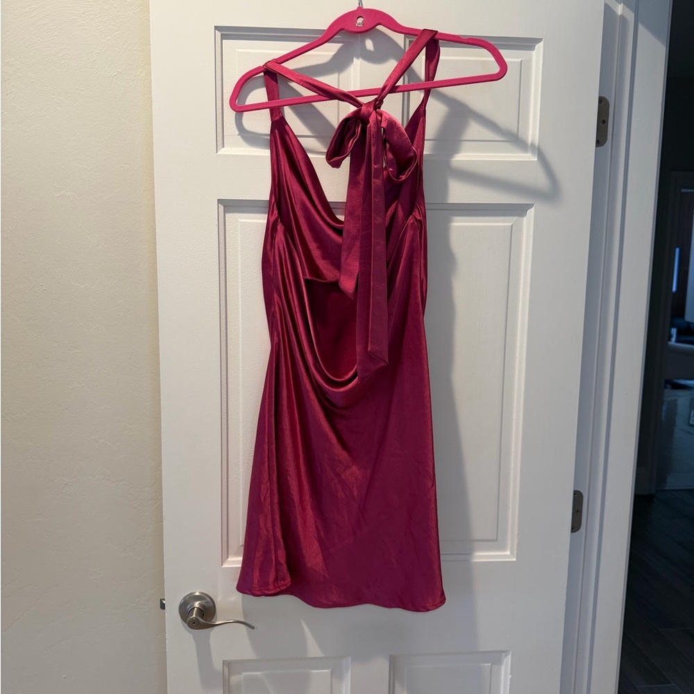 Lulu's Fuchsia Backless Dress - Picture 2 of 3